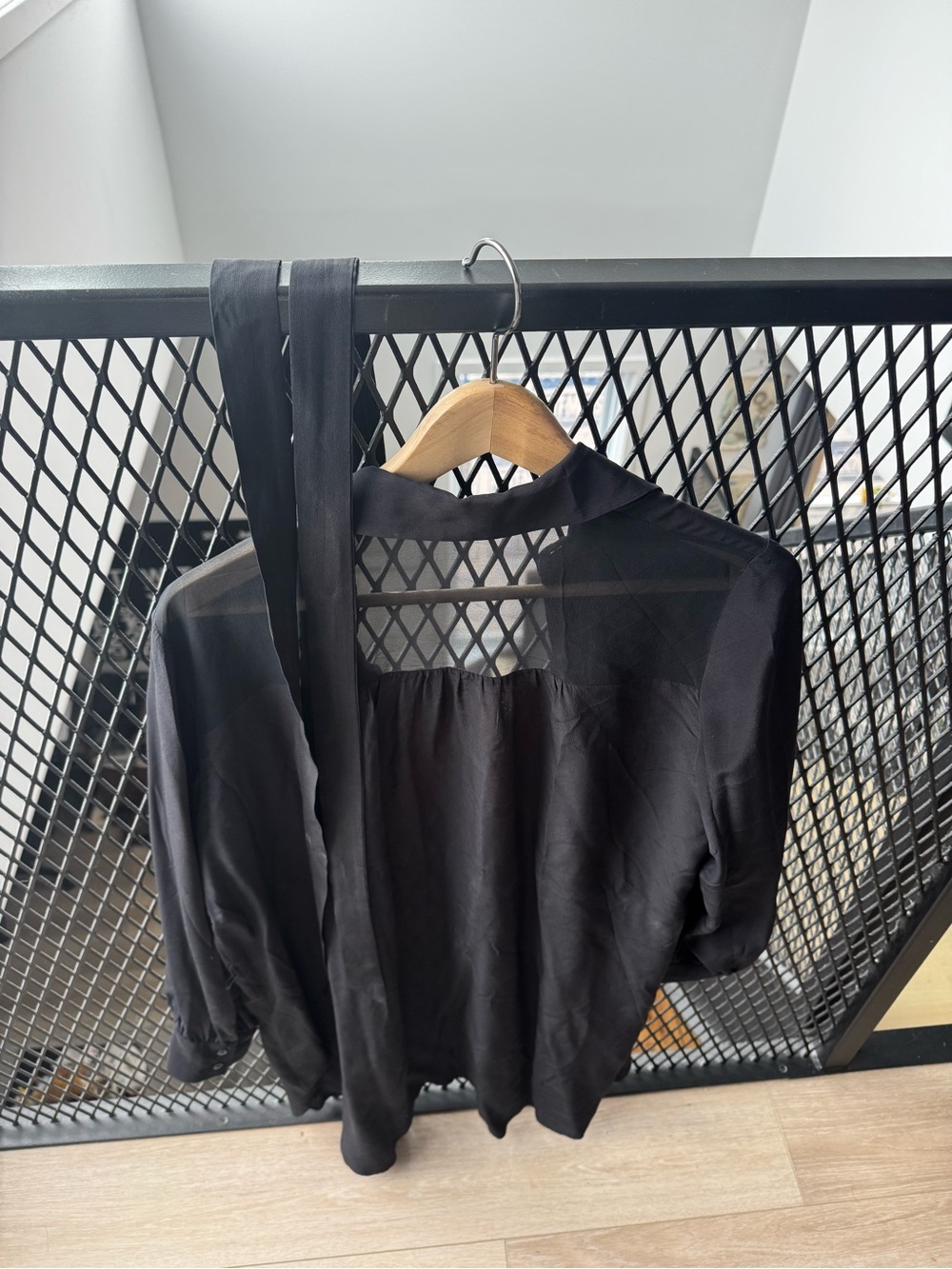 Club Monaco Black Sheer Mini Dress